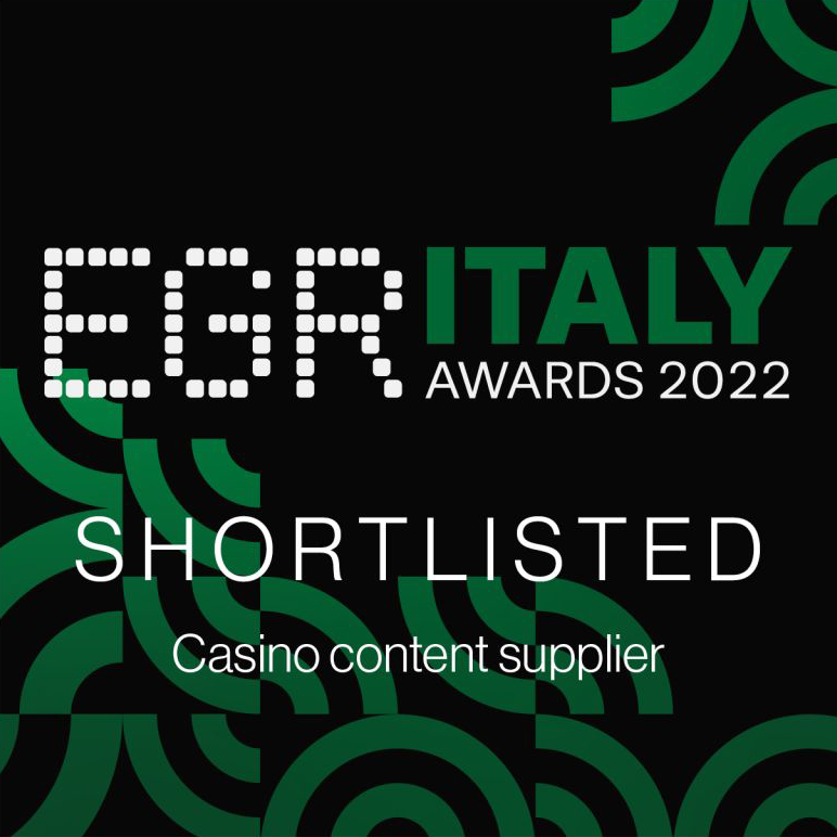 We are proud to be shortlisted as Casino Content Supplier for EGR Italy awards